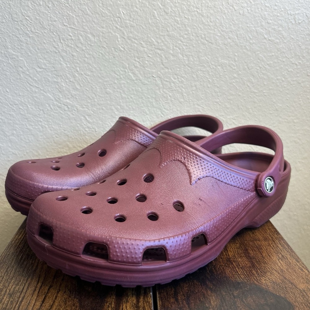 Crocs Classic Clogs Maroon Burgundy Unisex Size XL Men's 10/11 Women's 12/14 - Picture 3 of 10